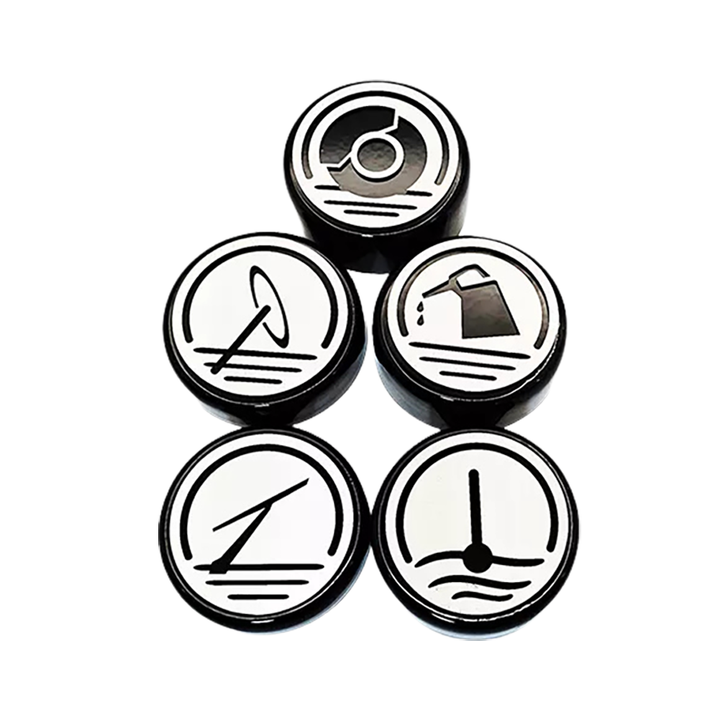 Corvette Engine Cap Set Executive Series Black/Brushed Top- 2014-2019 C7 Automatic