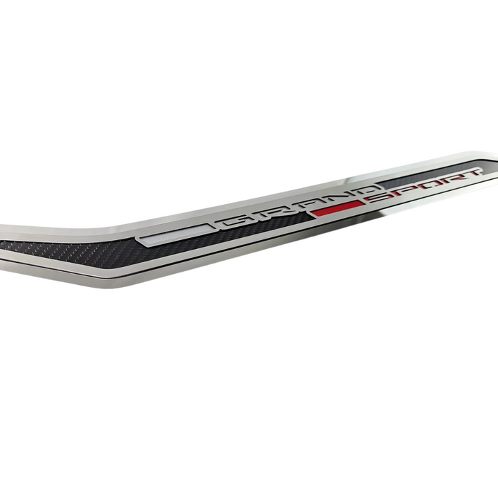 Corvette Door Prop Stainless w/ Real Carbon Fiber Insert - 2017-2019 C7 Grand Sport