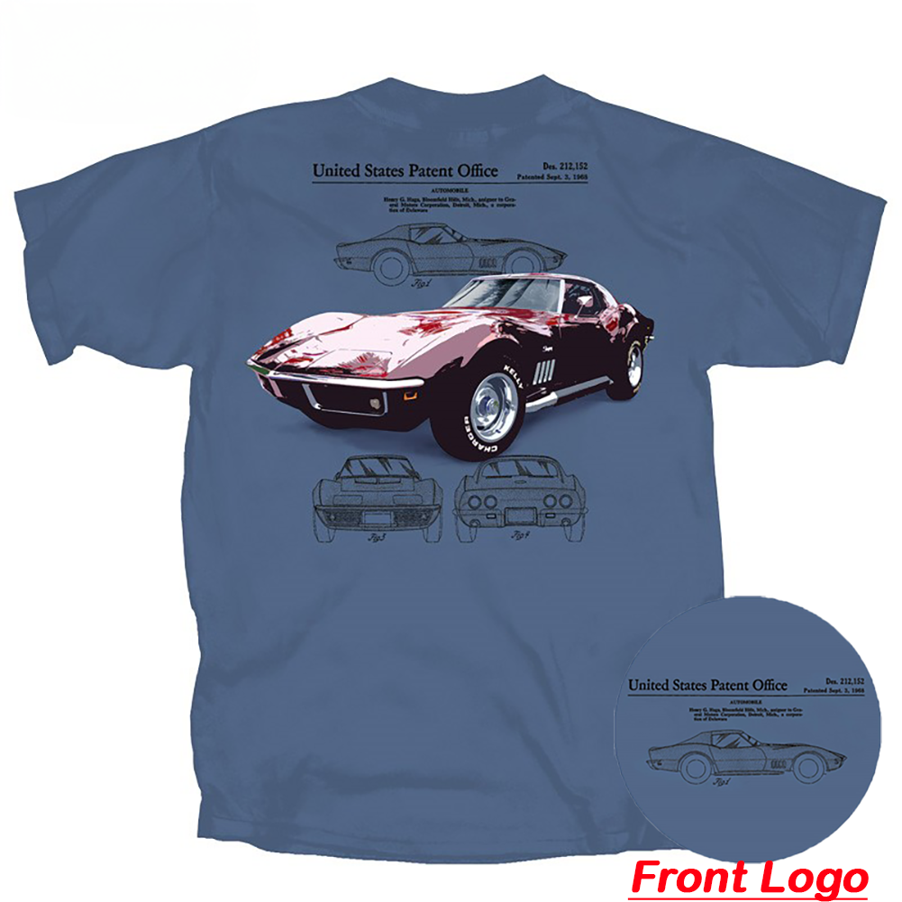 C3 Corvette Stingray Patent T-shirt - Blue