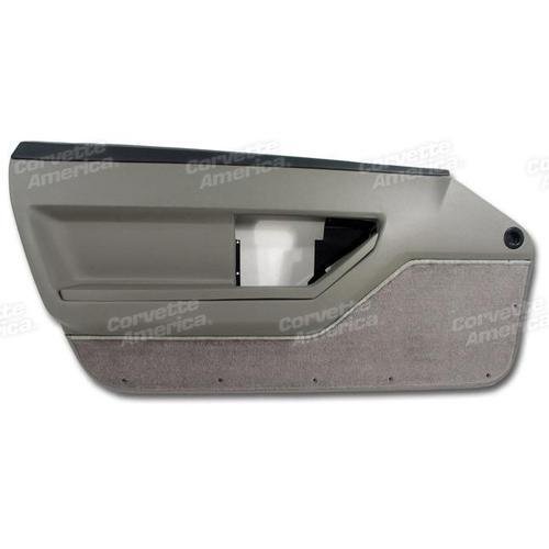 Corvette Door Panel. Gray Deluxe Coupe LH: 1988-1989