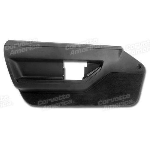 Corvette Door Panel. Black Deluxe Coupe LH: 1984-1989