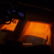 C8 Corvette Footwell LED Lighting Kit,[Orange,Interior Lights