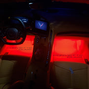 C8 Corvette Footwell LED Lighting Kit,[Red,Interior Lights