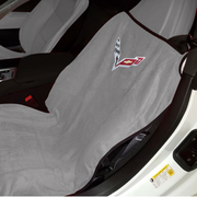 C8 Corvette Seat Armour Seat Cover/Seat Towels - Grey : Stingray, Z51,Seat Cover - Pull Over