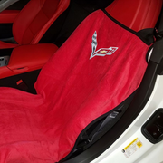 C8 Corvette Seat Armour Seat Cover/Seat Towels - Adrenalin Red : Stingray, Z51,Seat Cover - Pull Over