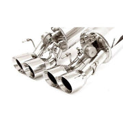B&B Fusion Axle-Back Corvette Exhaust for NPP Equipped - Quad 4.0" Round Tips (08 C6),Exhaust