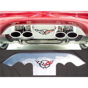 C5 / C5 Z06 Corvette Exhaust Port Filler Panel (Crossed Flags Emblem) (97-04),Exhaust
