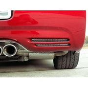 C5 & Z06 Corvette Rear Bumper Grilles - Perforated Stainless Steel,Exterior