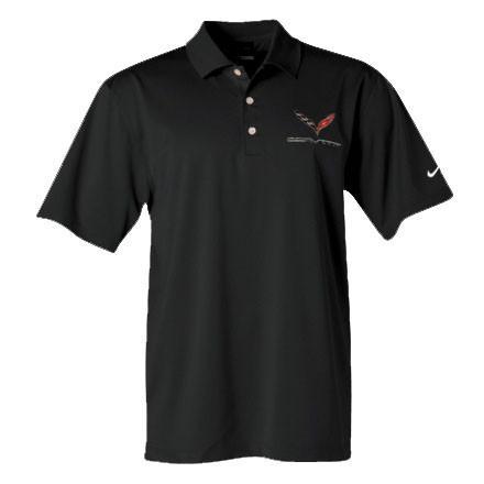 C7 Corvette Polo - Men's Nike Dri Fit Performance Polo : Black,0