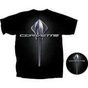 C7 Corvette Script w/Stingray Logo T-shirt : Black,Apparel