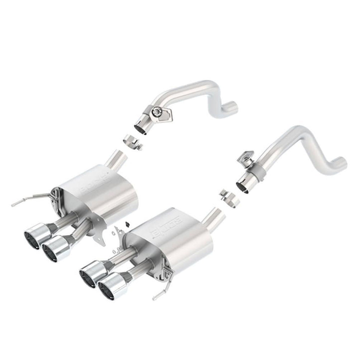 C7 Corvette Stingray Exhaust - Borla ATAK Rear Section : Quad 4.25" Round Tips,Exhaust