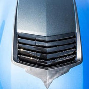 C7 Corvette Stingray Hood Vent Graphic Black Carbon Fiber w/ Brushed Black Trim,Exterior