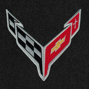 C8 Corvette Floor Mats - Lloyds Mats with C8 Crossed Flags,Floor Mats