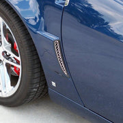 Corvette - Side Vent Grilles - Laser Mesh Stainless Steel : 2006-2013 C6 Z06, Grand Sport & ZR1,Exterior