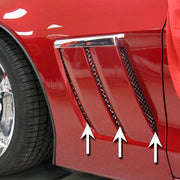 Corvette - Side Vent Grilles 6pc - Laser Mesh Stainless Steel : 2010-2012 C6 Grand Sport,Exterior