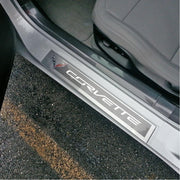 Corvette Clear Door Sill Protectors : C7 Stingray, Z51, Z06, Grand Sport,Interior