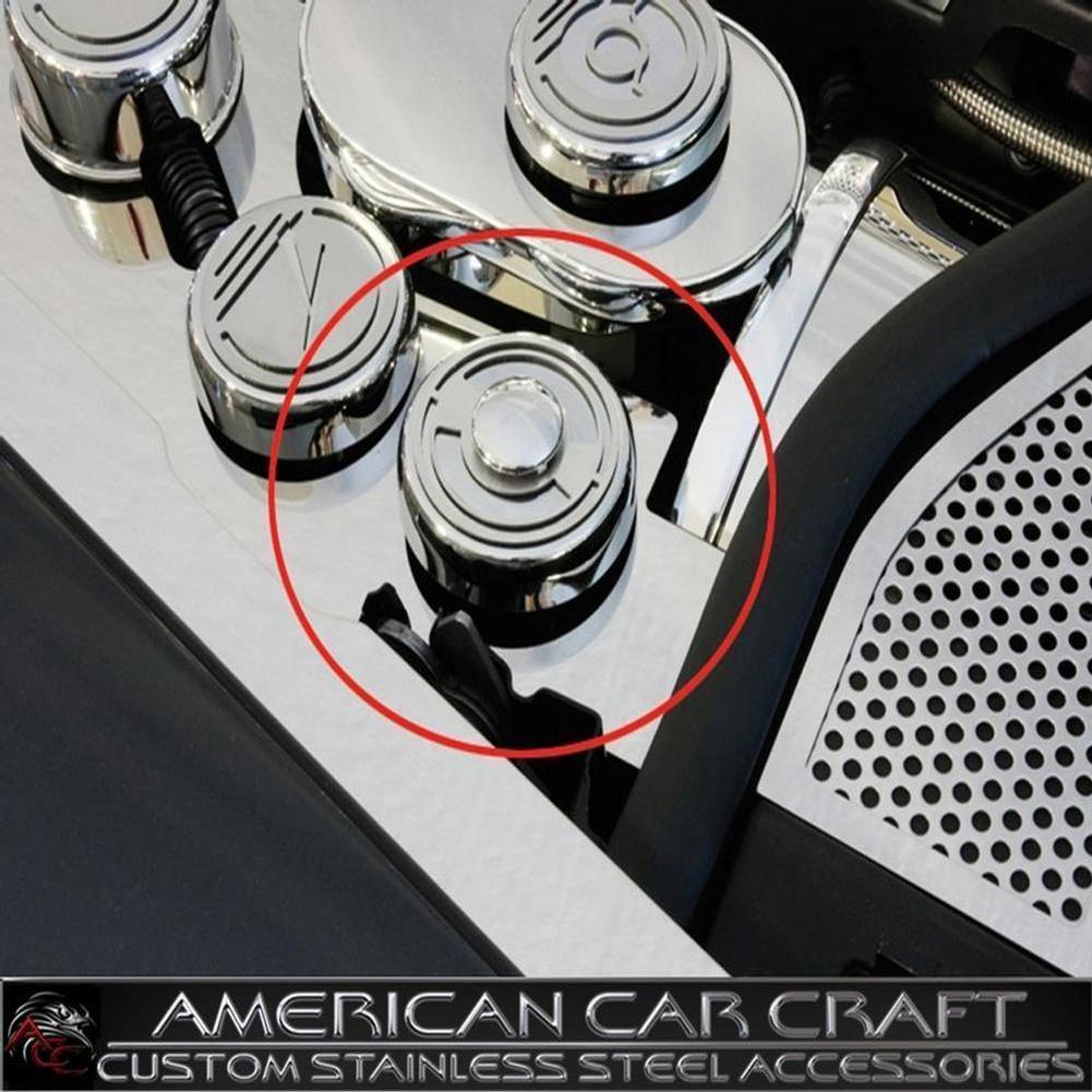 Corvette Clutch Fluid Cap Cover Executive Series Chrome/Brushed Overlay : 2005-2013 C6,Engine