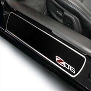Corvette Door Sill Plates - Brushed Aluminum with Z06 505HP Logo : 2006-2013 Z06,Interior