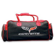 Corvette Duffel Bag Leather with C6 Logo Red & Black,Accessories