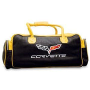 Corvette Duffel Bag Leather with C6 Logo Yellow & Black,Accessories