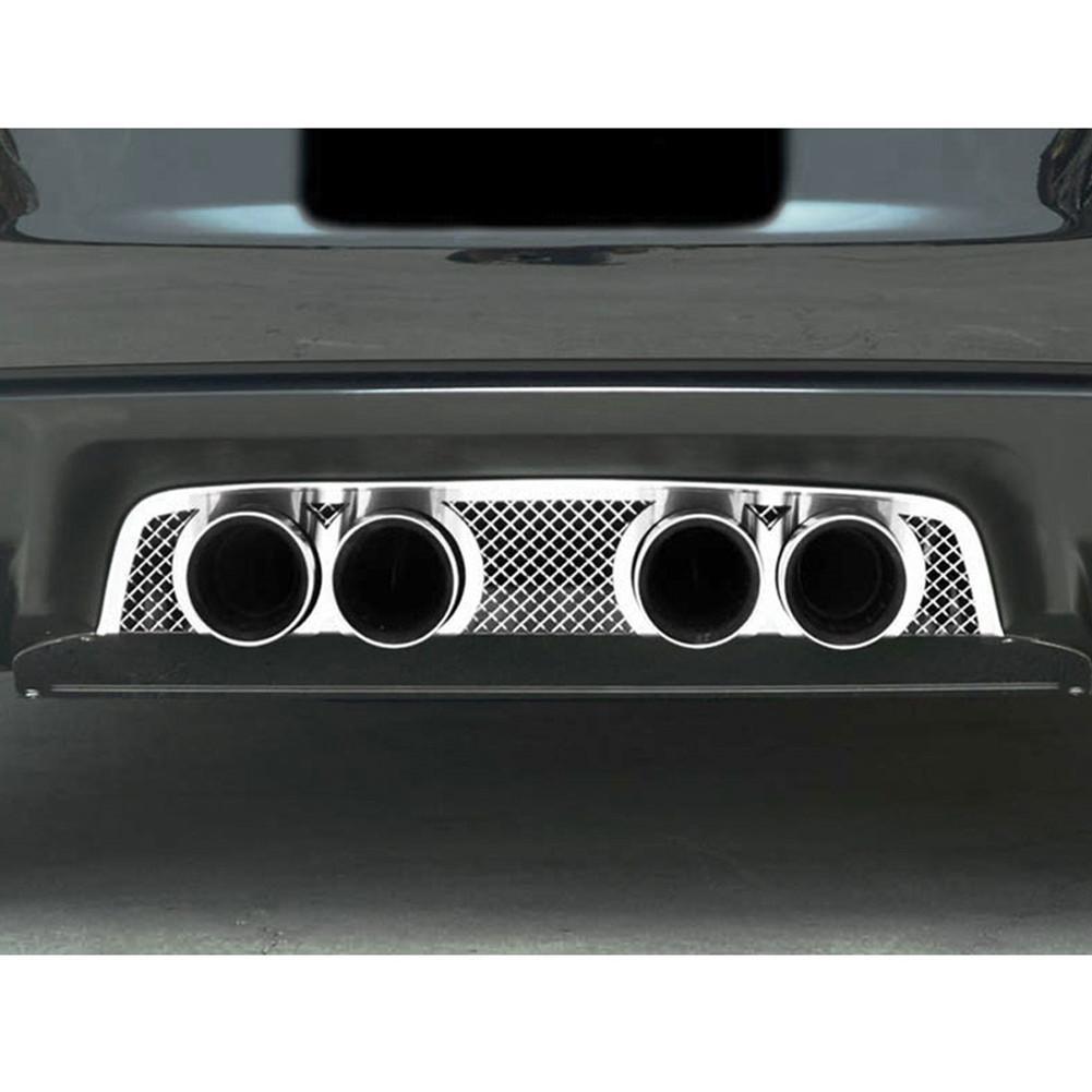 Corvette Exhaust Port Filler Panel - Laser Mesh Stainless Steel for Corsa 4.0" Dual Exhaust : 2005-2013 C6,Exhaust