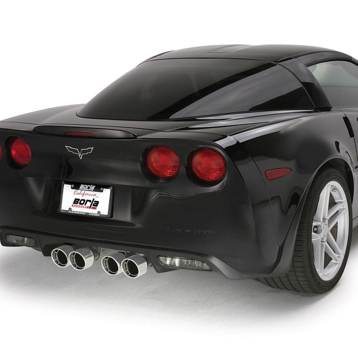 Corvette Exhaust System - Borla Rear Section ATAK 4 Rd 4.25” Rd, Ac, Ic Tips : 2006-13 C6 Z06 & ZR1,Exhaust