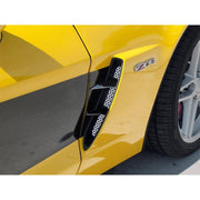 Corvette Front Fender Duct Grille Overlay - Perforated Stainless Steel : 2006-2013 Z06,Exterior