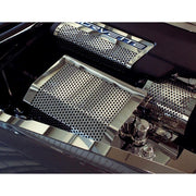 Corvette Fuse Box Cover - Perforated Stainless Steel : 2005-2013 C6,Z06,ZR1, Grand Sport,Engine