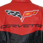Corvette Grand Sport Leather Jacket Two Tone - Red/Black 2010-2013,Apparel