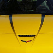 Corvette Hood Graphic Fade Stripe Decal 2Pc - Black : 2005-2013 C6, Z06, Grand Sport,Exterior