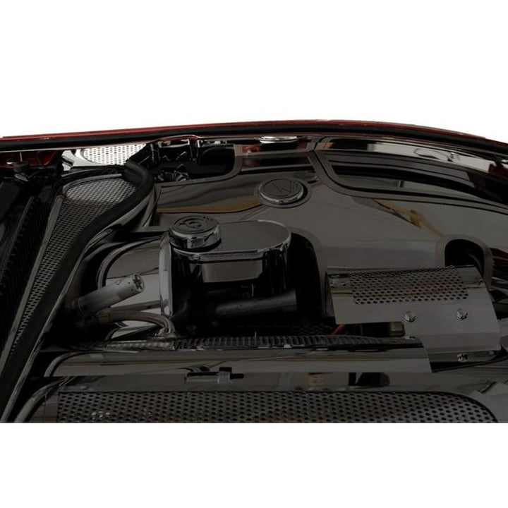 Corvette Inner Fender Liners with Top Caps 4 Pc. (Set) - Polished Stainless Steel : 1997-2004 C5 & Z06,Engine