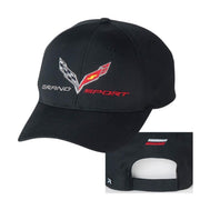 Corvette Logo Flag Hat/Cap - Black : C7 Grand Sport,Apparel