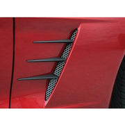 Corvette Side Vent Perforated Grilles with Spears - Blakk Stealth : 2005-2013 C6,Exterior