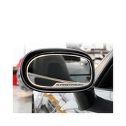 Corvette Sideview Mirror Trim "SUPERCHARGED" - Brushed Stainless Steel 2 pc. : 2005-2013 C6, Z06, ZR1 & Grand Sport,Exterior