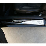 (97-04 C5) : Corvette Sill Plates - Billet Aluminum Chrome with C5 Logo,Interior