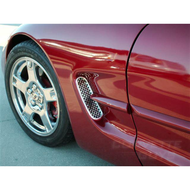 Corvette Stainless Steel Laser Mesh Side Vents (97-04 C5