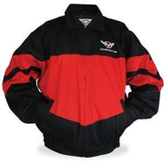 Corvette Twill Jacket w/ C5 Emblem - Red/Black : 1997-2004 C5,Apparel