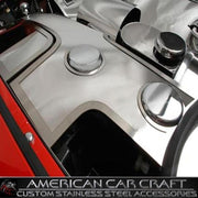 Corvette Washer Tank Covers with Cap Cover - Polished Stainless Steel : 1997-2004 C5 & Z06,Engine