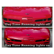 1997-2004 C5 Corvette Acrylic Front Turn Signal Blackout Kit 2-Piece,