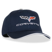 Corvette Hat - Exterior Color Matched with C6 Logo : 2005-2013 C6,[Le Mans Blue,Apparel
