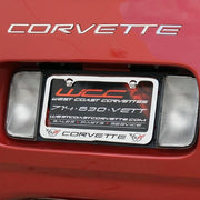 1997-2004 C5Corvette Chrome License Plate Frame w/Double Logo,License Plate Frames