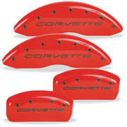 MGP Corvette Caliper Covers (Set of 4) - Red w/ Black Script and Bolts (C5 / C5 Z06),Brakes
