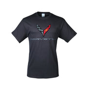 NEXT GEN CORVETTE CARBON FLASH T-SHIRT : CHARCOAL,T-shirts
