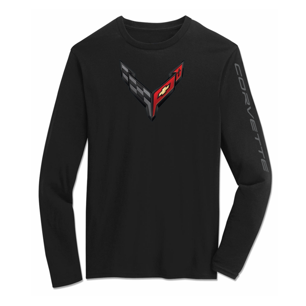 Corvette Generations T-Shirt C1-C8 - Heather Graphite Large - Official Licensed Gear