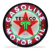Texaco Motor Oil Neon Sign in a Metal Can : 36in,0