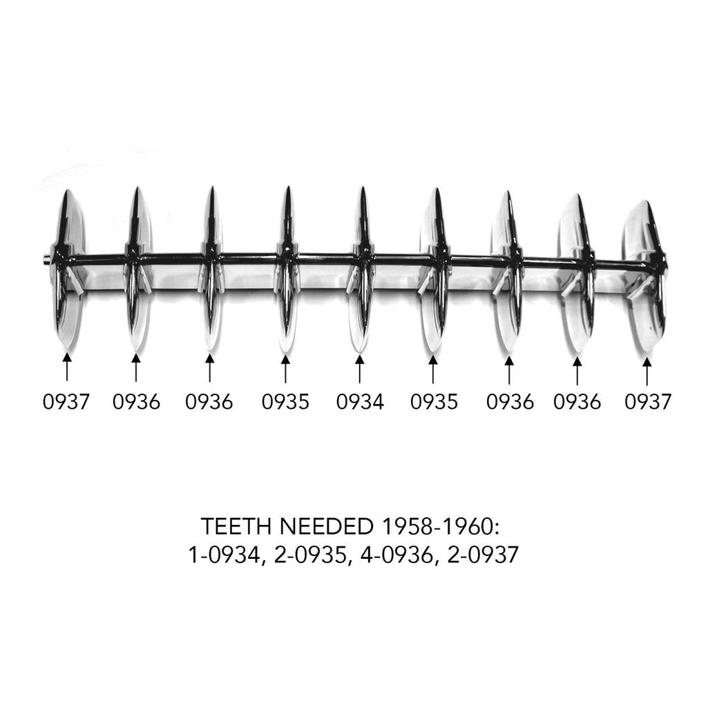 1953-1960 Corvette C1 Grille Tooth, Center