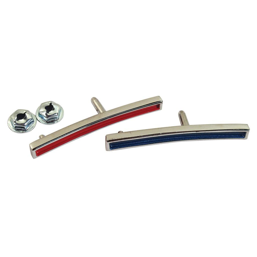 1960-1962 Corvette C1 Dash Insert Bars, Red/Blue