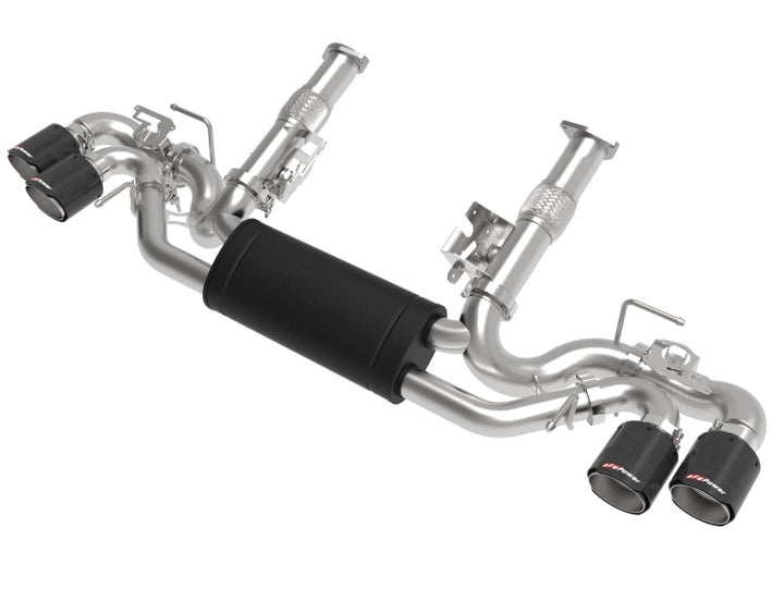 aFe MACH Force-Xp 3-inch to 2-1/2-inch Stainless Steel Cat-Back Exhaust System with Carbon Fiber Tips for Chevrolet Corvette C8 (2020-2025)