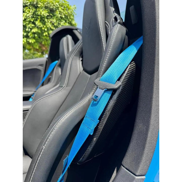 Real Carbon Fiber Interior Seat Side Panel Trim for Corvette C8 (2020–2025 Stingray, Z51, Z06)