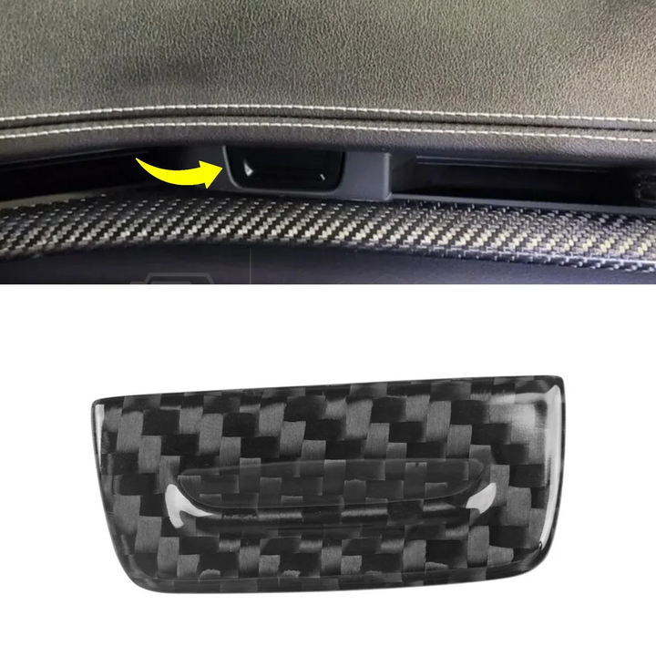 C8 Corvette Glove Box Switch Cover Real Dry Carbon Fiber - 2020-2026 Stingray, Z51, Z06, ZR1 & E-Ray